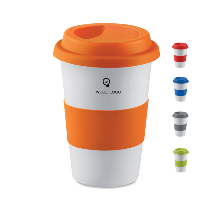 Ceramiczny kubek z przykrywką – TRIBECA z logo