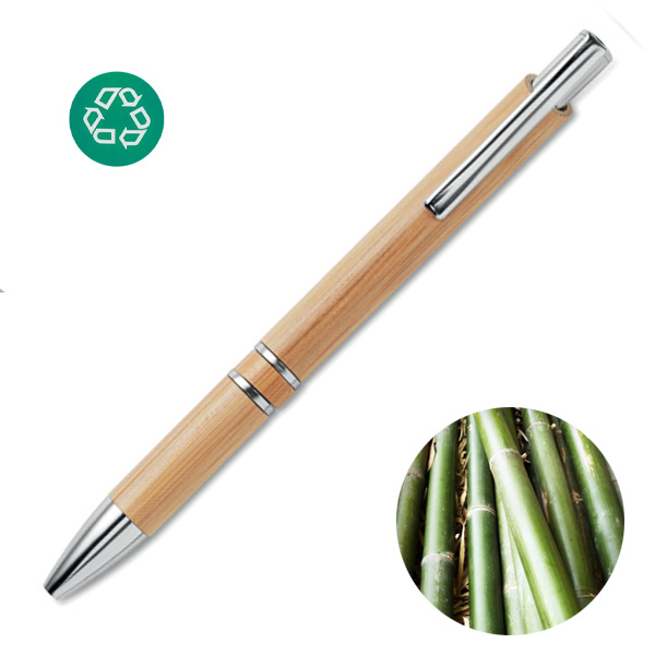 Długopis BERN BAMBOO z logo, Długopis BERN BAMBOO z nadrukiem