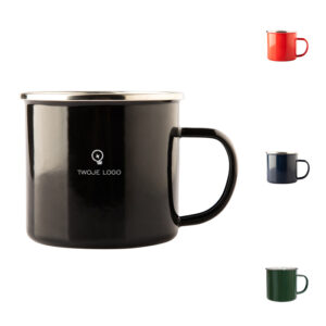 Kubek emaliowany Oldschool z logo