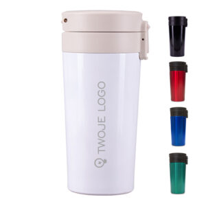 Kubek izotermiczny Casper 350 ml, czarny z logo