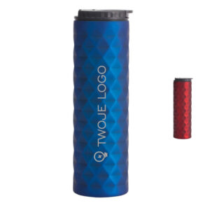 Kubek izotermiczny Halifax 450 ml, bordowy z logo