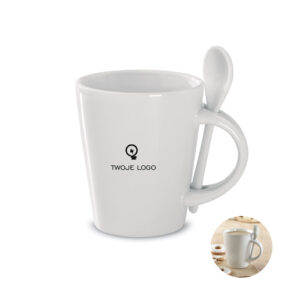 Kubek z łyżeczką – SUBLIMKONIK z logo