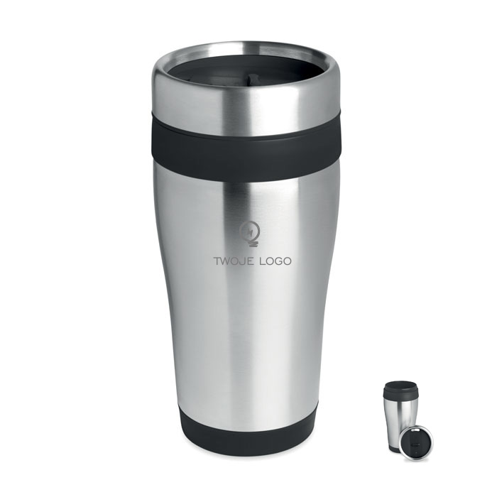 Kubek ze stali nierdz, 455ml – TRAM z logo