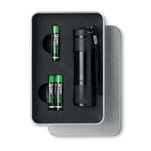 Metalowa latarka z 9 LED - LED PLUS