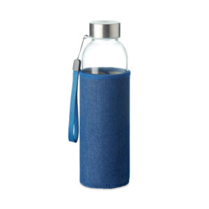 Szklana butelka w etui 500 ml - UTAH DENIM