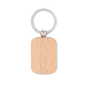 Prostokątny drewniany brelok - POTY WOOD