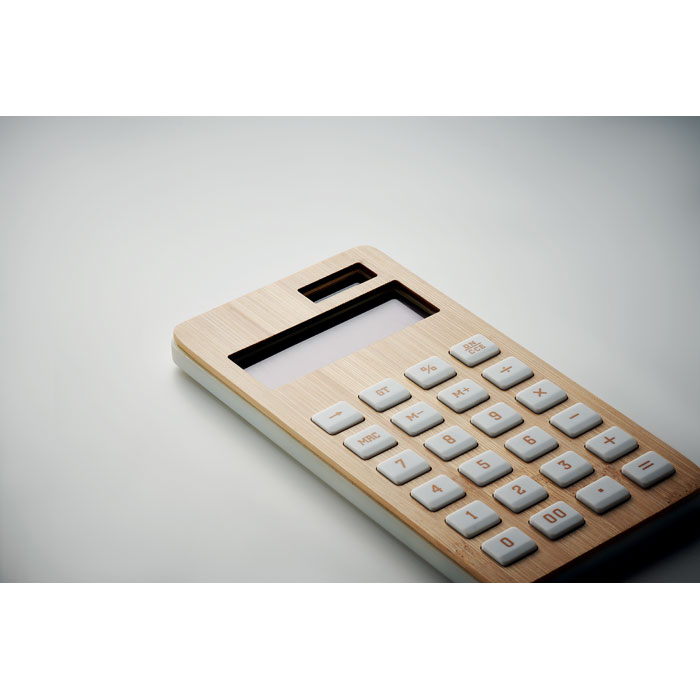 CALCUBIM - 12-cyfrowy kalkulator, bambus - obrazek 5