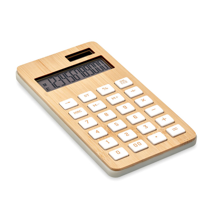 CALCUBIM - 12-cyfrowy kalkulator, bambus - obrazek 3