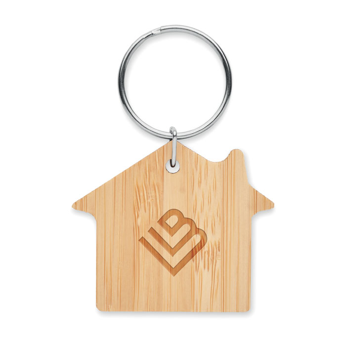 HOUSEBOO - Bambusowy brelok dom - obrazek 4