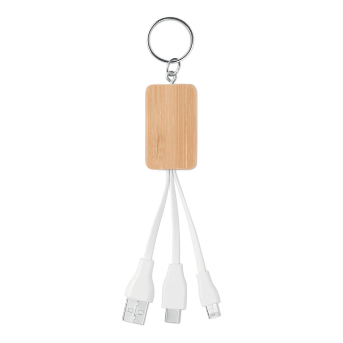 CLAUER - Bambusowy kabel 3 w 1